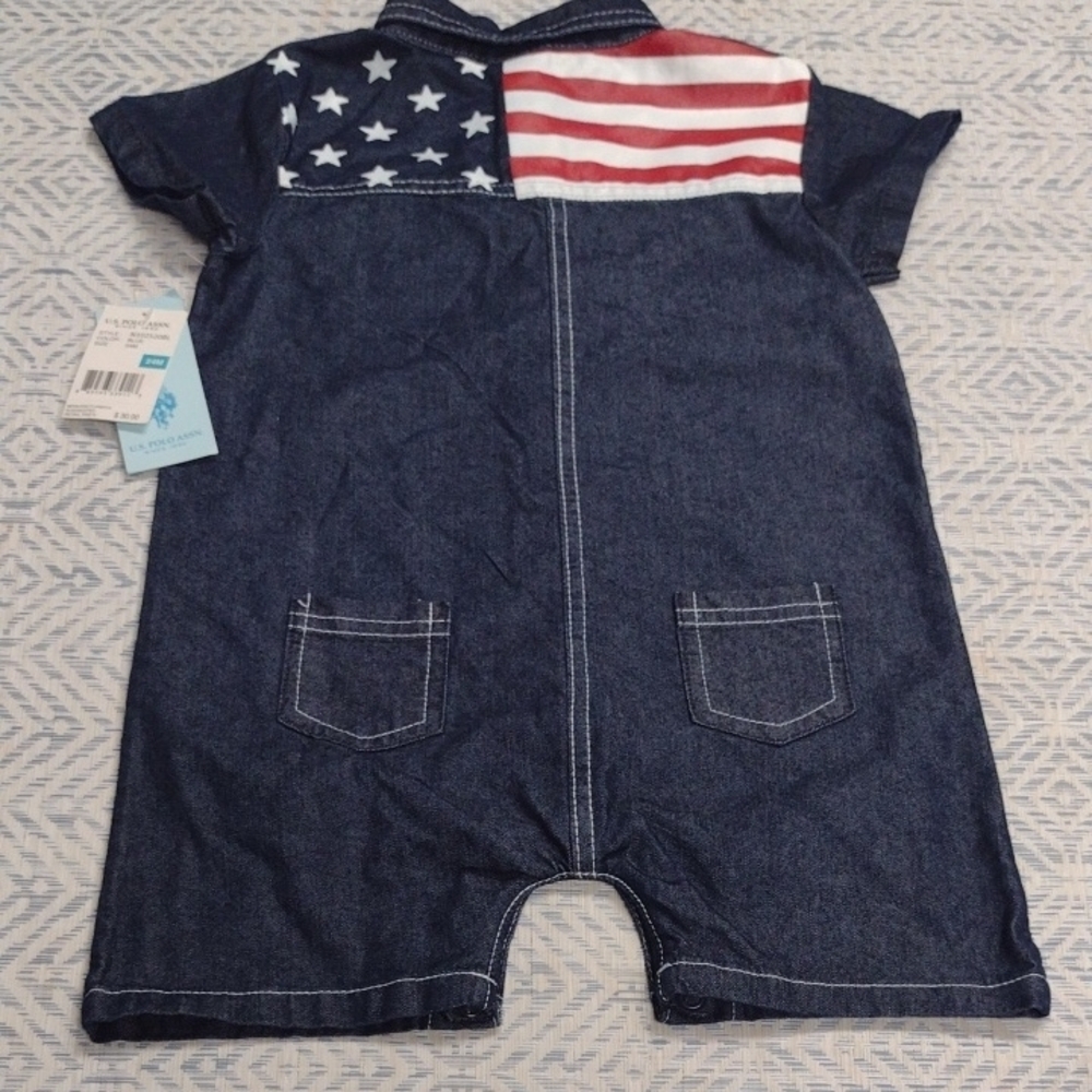 U.S. Polo Assn. Dark Blue Kids Romper - Picture 5 of 9